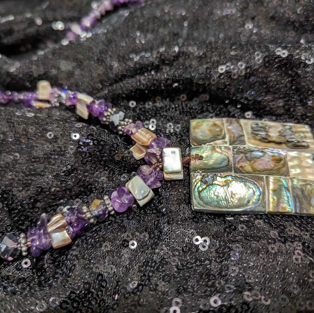 Two amethyst necklaces - Picture 4 of 5